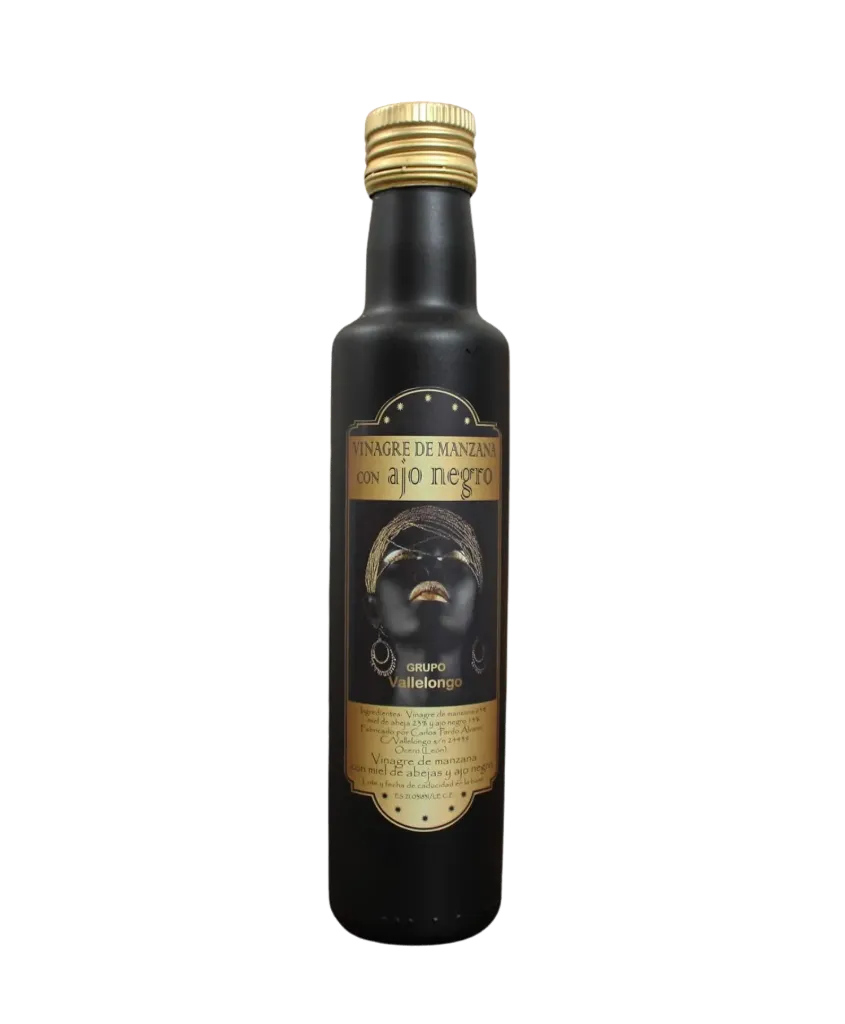 Vinagre de Manzana con Ajo Negro (250 ml). | Vallelongo