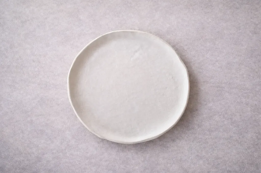 Plato Llano Blanco Mate 24 cm 6 Unidades - Maïa Cerámica