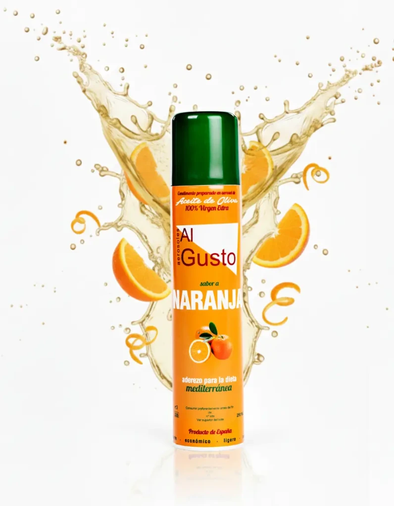 Extra Virgin Olive Oil Orange Flavour (Aerosol) 250 ml.