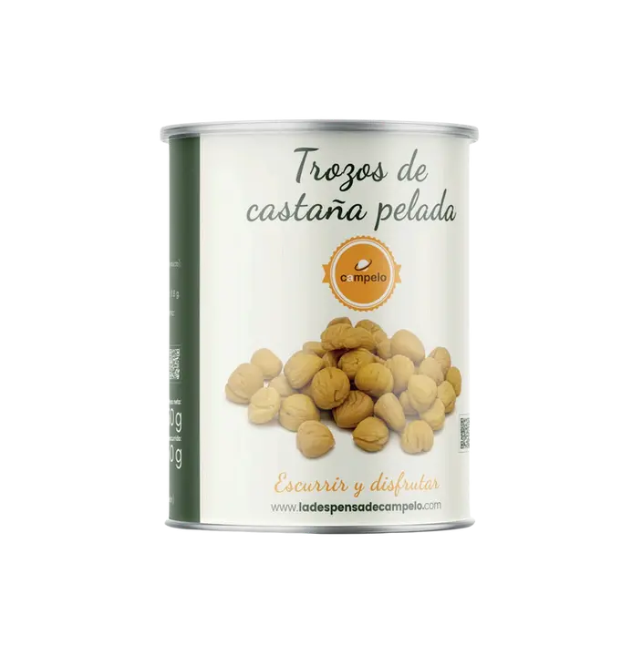 Canned peeled chestnuts 3 kg.