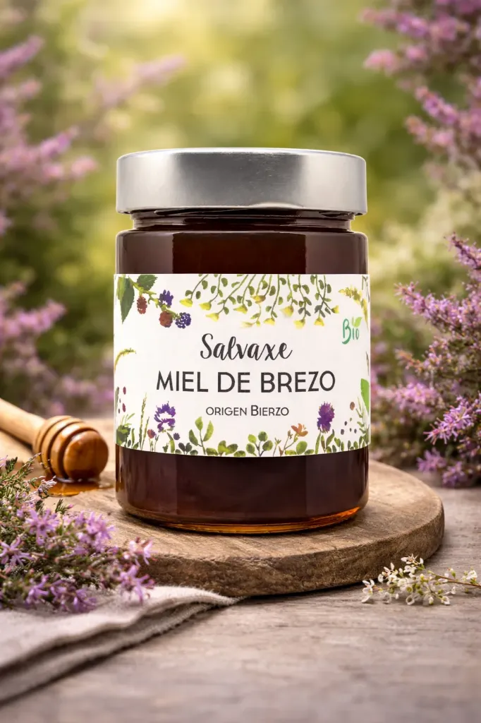 Organic heather wild honey 800 g.