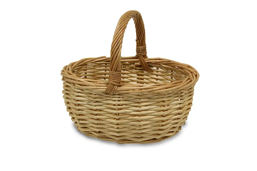 Handwoven wicker basket