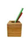 Portalápices Artesanal de Castaño Macizo Reciclado