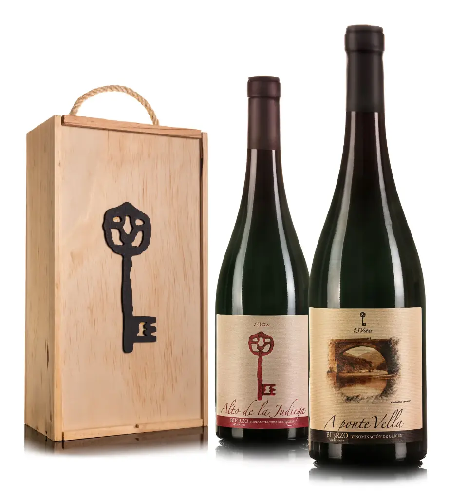 [PACK04] Caja Madera 1-A Ponte Bella/1-Alto de la Judiega (D.O. Bierzo)