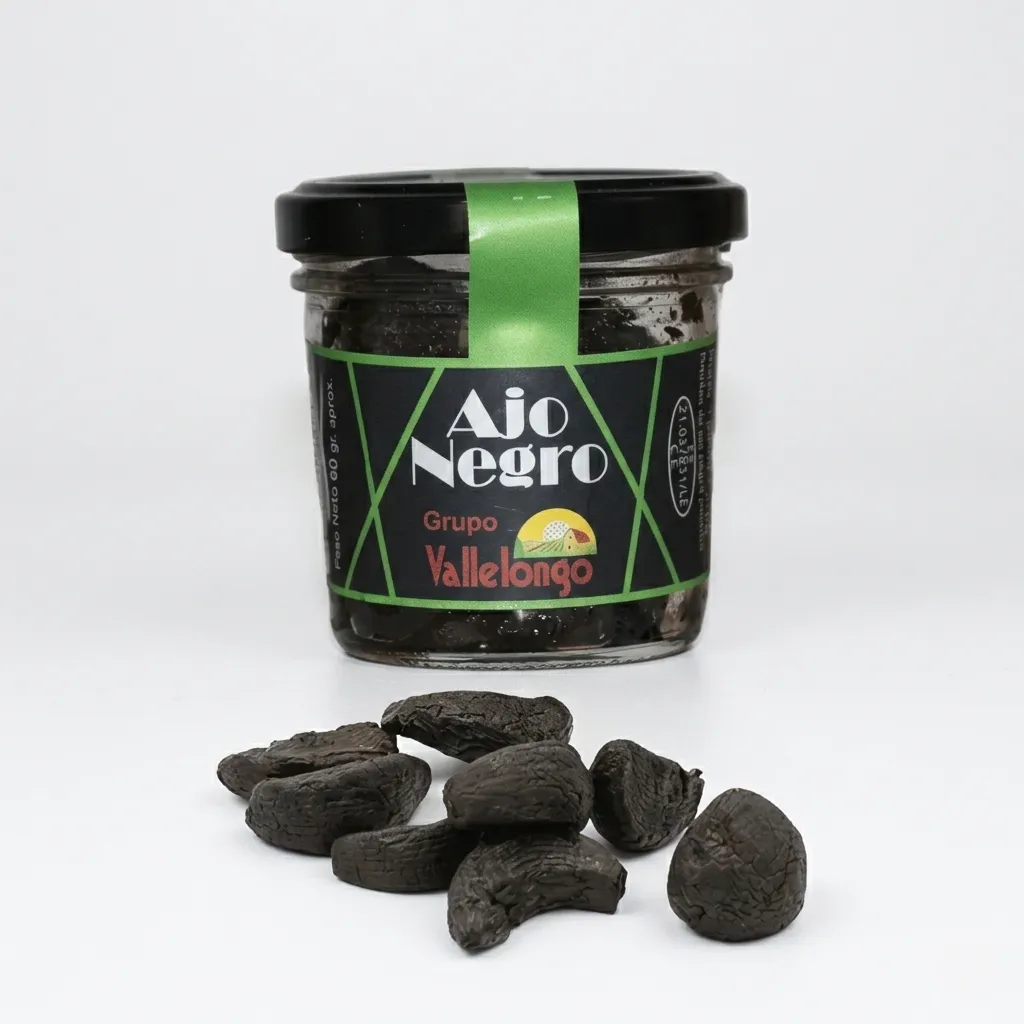 Artisanal Black Garlic Jar 60 g. 100% Natural.