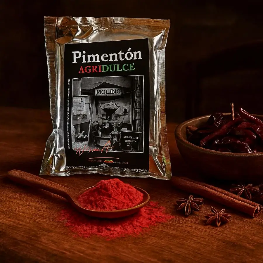Artisanal Sweet and Sour Paprika Bag 250 g. Vallelongo Premium